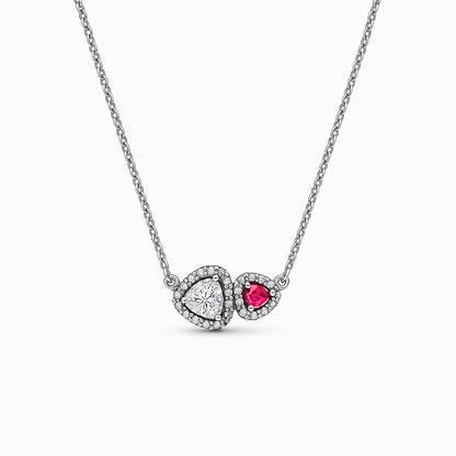 Colier Dublu Heart Silver cu Argint