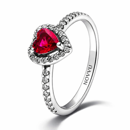 Set bijuterii Inel si Bratara Red Heart Cu Argint