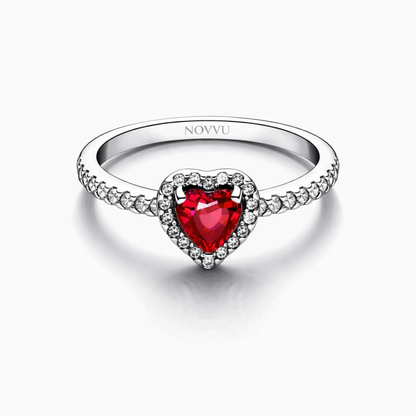 Inel Red Heart cu Argint