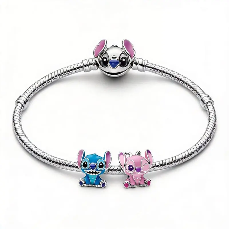 Set 2 Charmuri Stitch Albastru si Roz