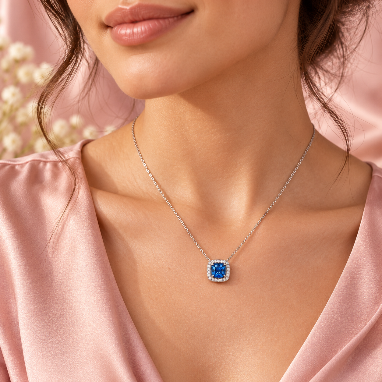 Colier Blue Silver Cu Argint