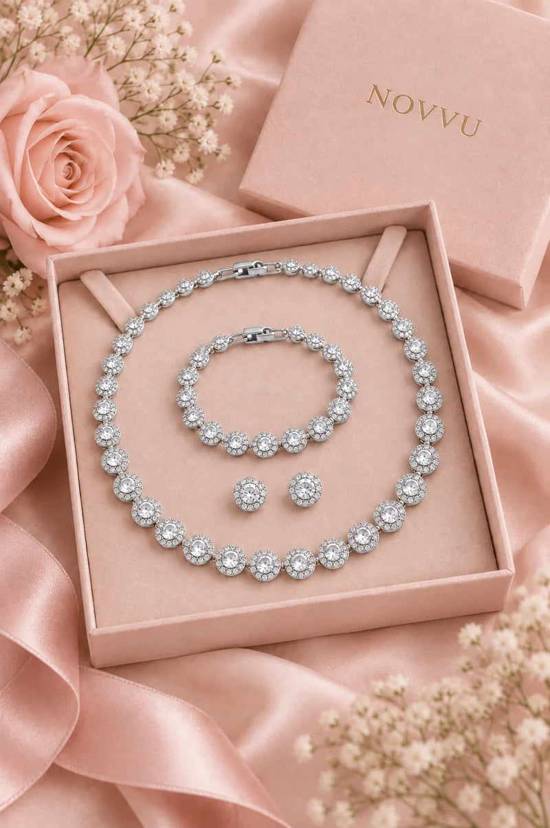 4. Set complet — Set Angel Brățară+Colier+Cercei Cadou