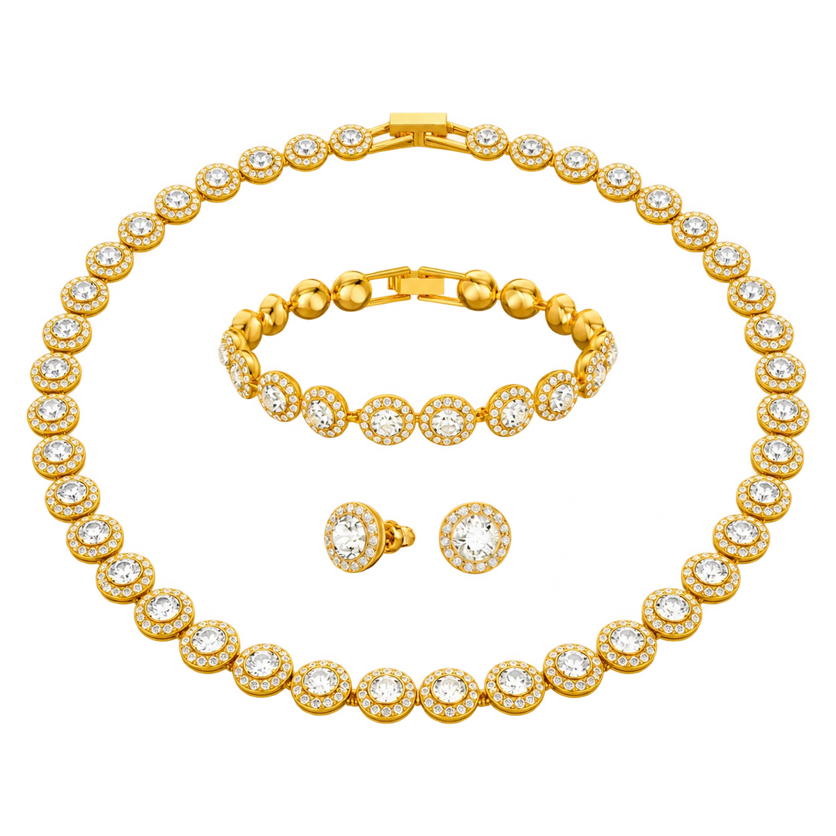 Set Angel Gold Brățară+Colier+Cercei Cadou