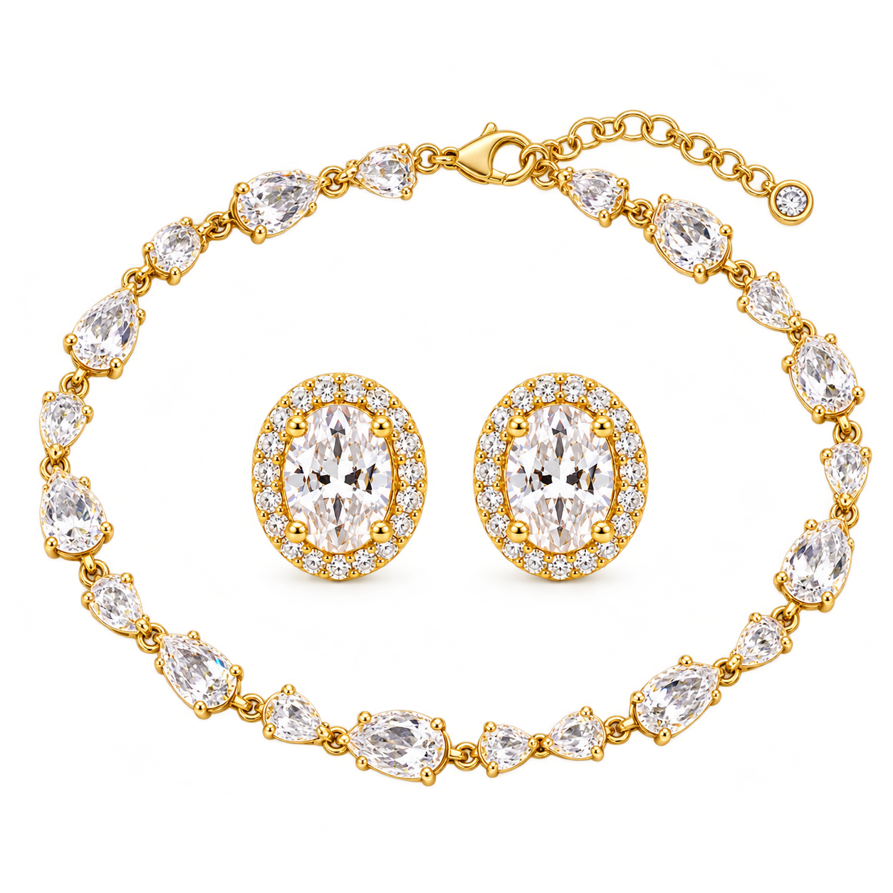 Set Love & Opaline Gold: brățară Love și cercei Opaline
