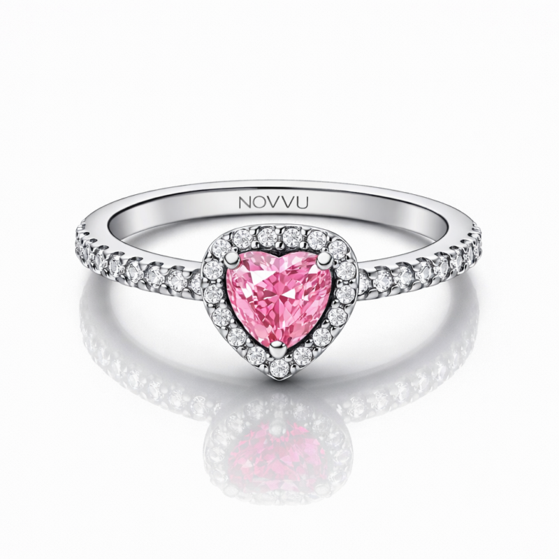 Inel Pink Heart