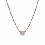 Colier Pink Heart Rose