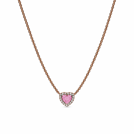 Colier Pink Heart Rose
