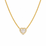 Colier White Heart Gold