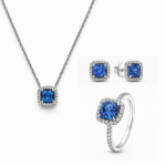 Set bijuterii Inel,Cercei si Colier Blue