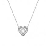 Colier Red Heart Silver