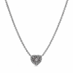 Colier Red Heart Silver