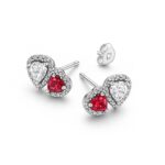 Set bijuterii Inel si Cercei Dublu Heart