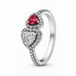 Set bijuterii Inel si Cercei Dublu Heart