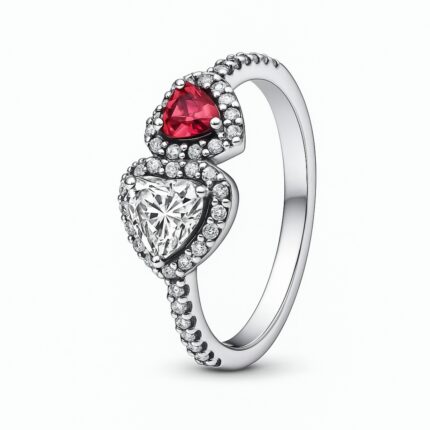 Set bijuterii Inel si Cercei Dublu Heart