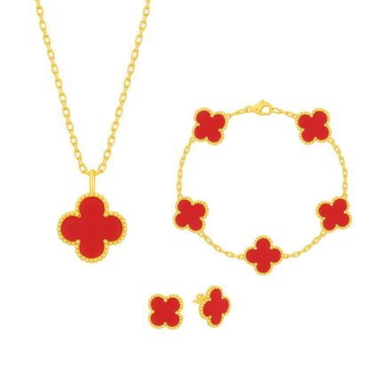 Set Bijuterii Colier,Bratara si Cercei Van Luxy White Gold