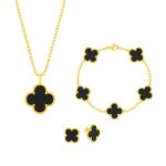 Set Bijuterii Colier,Bratara si Cercei Van Luxy White Gold