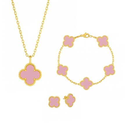 Set Bijuterii Colier,Bratara si Cercei Van Luxy White Gold