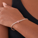 Bratara Tennis Pink Heart Rose