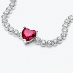 Bratara Tennis Pink Heart Rose