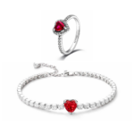 Set bijuterii Inel si Bratara Red Heart