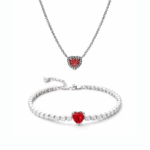 Set bijuterii Colier si Bratara Red Heart