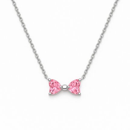 Set bijuterii Inel,Cercei,Bratara si Colier Pink Bow