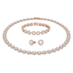 Set Angel Brățară+Colier+Cercei Cadou Rose Gold