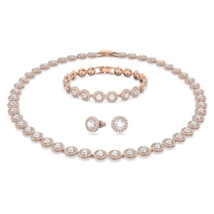 Set Angel Brățară+Colier+Cercei Cadou Rose Gold