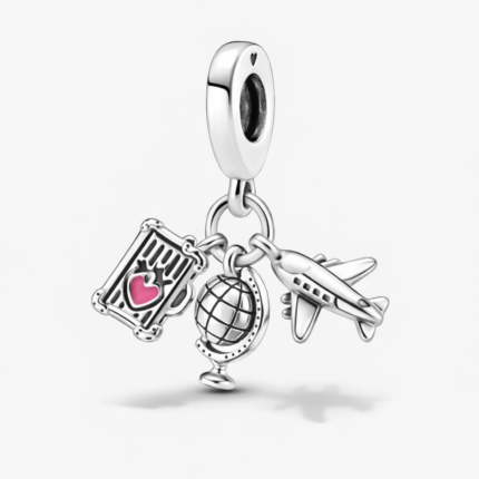 Talisman de tip pandantiv aeroport,glob și valiză