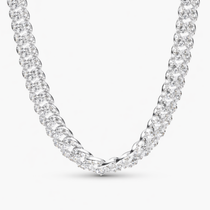 Colier Cuban cu elemente în stil pavé