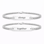Set 2 Bratari Personalizate Always cu Argint