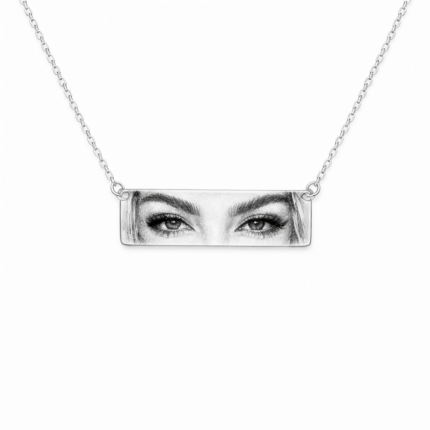 Colier Personalizat Eyes Silver