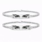 Set 2 Bratari Personalizate Eyes cu Argint