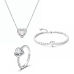 Set bijuterii Inel,Bratara si Colier White Heart