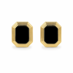 Cercei Black Placati cu Aur 18k