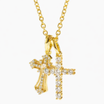 Colier Cruce Placat Cu Aur 18k - imagine 2