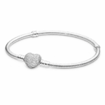 Bratara in forma de Inima cu Pietre Cu Argint