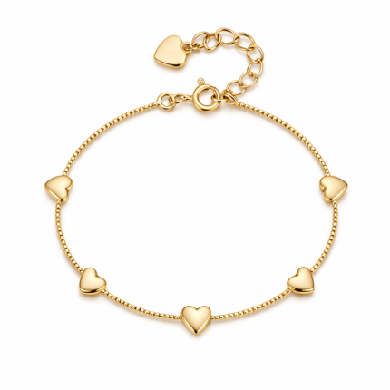 Bratara Multi Heart Gold