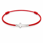 Bratara Cruce Reglabila Rosie cu Argint