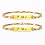 Set 2 Bratari Personalizate Bae cu Aur