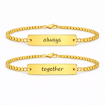 Set 2 Bratari Personalizate Always cu Aur