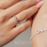 Inel Pink Bow cu Argint - imagine 3