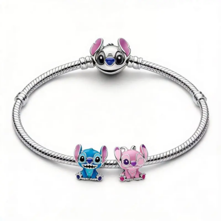 Bratara Stitch  si 2 Charm-uri Cu Argint