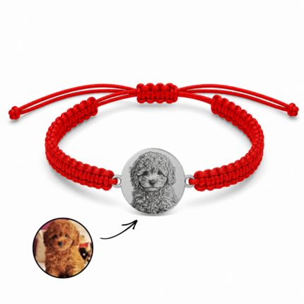 Bratara Rosie Personalizata Catel cu Argint