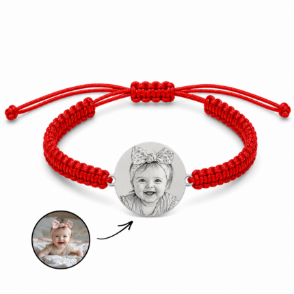 Bratara Rosie Personalizata Bebe cu Argint