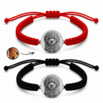 Set 2 Bratari cu Catel Personalizate cu Argint