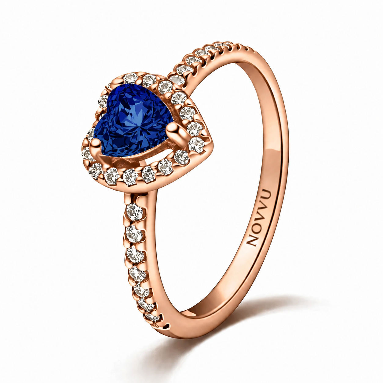 inel blue Inel Blue Heart Rose cu Argint - imagine 1